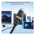 baseus dura series 240w type c to type c cable 1m gold black extra photo 5