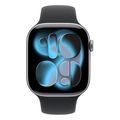 apple watch series 11 space grey aluminium 46mm black sport band m l mev44zr a extra photo 1