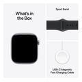 apple watch series 11 space grey aluminium 46mm black sport band m l mev44zr a extra photo 4