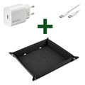 4smarts pocket tray organizer with wireless charger 15w travel charger type c cable black extra photo 1