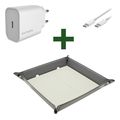 4smarts pocket tray organizer with wireless charger 15w travel charger type c cable grey extra photo 3