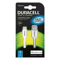 usb 20 cable duracell usb a to mfi lightning 12w 1m white extra photo 3