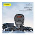 car fast charger foneng c23 with dual output usb a usb c pd qc 30w dark grey extra photo 2