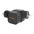 travel fast charger hammer rapidcharge with triple output usb a 2xusb a pd 65w black extra photo 3 travel fast charger hammer rapidcharge with triple output usb a 2xusb a pd 65w black extra photo 3