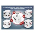 gembird universal travel power adapter 20 w white extra photo 2