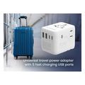 gembird universal travel power adapter 70 w white extra photo 2