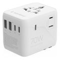 gembird universal travel power adapter 70 w white extra photo 3