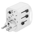 gembird grounded universal travel power adapter 15 w white extra photo 3