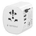gembird grounded universal travel power adapter 15 w white extra photo 6