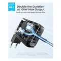 anker wall charger smart display 100w 5a 1x usb a 2x type c with type c cable grey b121bgz1 extra photo 3