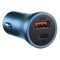 baseus car charger golden contactor pro 40w 3a 1x usb a 1x type c dark blue ccjd 03 extra photo 2