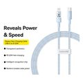 baseus gem type c to lightning cable 20w 24a 2m blue extra photo 2