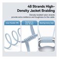 baseus gem type c to lightning cable 20w 24a 2m blue extra photo 4