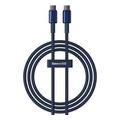 baseus type c to type c cable tungsten gold 100w 5a 1m dark blue extra photo 5
