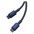 baseus type c to type c cable tungsten gold 100w 5a 2m dark blue extra photo 1