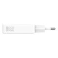 4smarts wall travel charger pd plug slim dual 65w gan 2x type c white extra photo 1