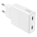 4smarts wall travel charger pd plug slim dual 65w gan 2x type c white extra photo 2