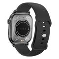 xo j15 square smart sports watch with call function 450mah battery black silicone strap extra photo 3