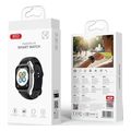 xo j15 square smart sports watch with call function 450mah battery black silicone strap extra photo 6