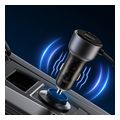 yesido y57 car charger 50w 3a 1 x usb a 1 x usb c with lightning cable black extra photo 2