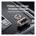yesido y68 car charger 30w 3a 1 x usb a 1 x usb c black extra photo 2