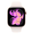 apple watch series 11 rose gold aluminium 46mm light blush sport band s m mev64zr a extra photo 2