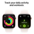 apple watch series 11 rose gold aluminium 46mm light blush sport band s m mev64zr a extra photo 3
