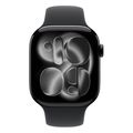 apple watch series 11 jet black aluminium 42mm black sport band m l mequ4zr a extra photo 2