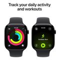 apple watch series 11 jet black aluminium 42mm black sport band m l mequ4zr a extra photo 3