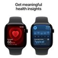 apple watch series 11 jet black aluminium 42mm black sport band m l mequ4zr a extra photo 4