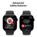apple watch series 11 jet black aluminium 42mm black sport band m l mequ4zr a extra photo 5