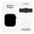 apple watch series 11 jet black aluminium 42mm black sport band m l mequ4zr a extra photo 6
