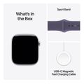 apple watch series 11 silver aluminium 46mm purple fog sport band m l meva4zr a extra photo 4