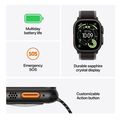 apple watch ultra 3 natural titanium 49mm blue bright blue trail loop s m mewr4qf a extra photo 1