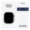 apple watch ultra 3 natural titanium 49mm blue bright blue trail loop s m mewr4qf a extra photo 3