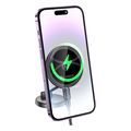 lamtech foldable magnetic metallic car holder wireless charger 15w lam980893 extra photo 5