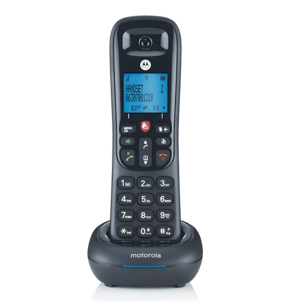 Motorola Cd4001 Dect Cordless Phone Black Ασυρματο τηλεφωνο (TEL.004315)