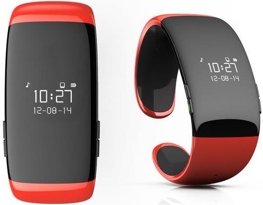 smartwatch with red button