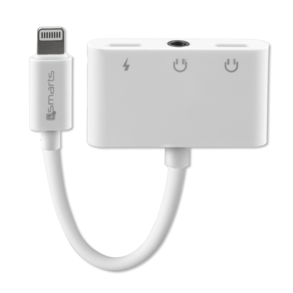 4smarts Audio/charging Splitter Lightning TO 2X Lightning +3.5mm AUX