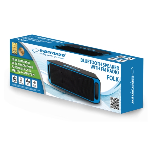 Stock Bureau - ESPERANZA Enceinte Bluetooth FADO avec Radio FM