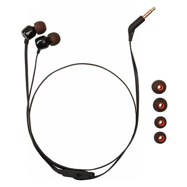 JBL T110 Inear Headphones With Microphone Black Handsfree (TEL.067138)