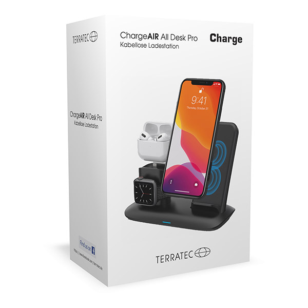 Terratec 338336 Chargeair ALL Desk PRO For Airpods Apple Watch AND