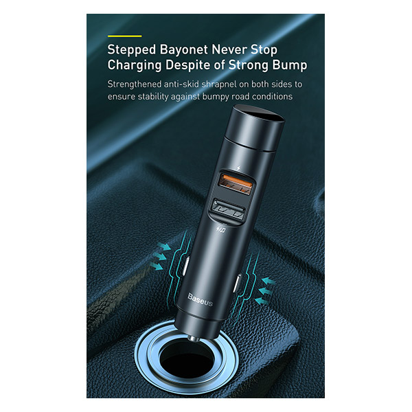 Baseus Energy Column CAR KIT Wireless Mp3/fm Transmitter + Quick
