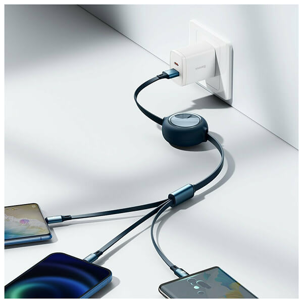 Baseus Silky 3-in-1 USB-A 100W 1.5m White - buy at