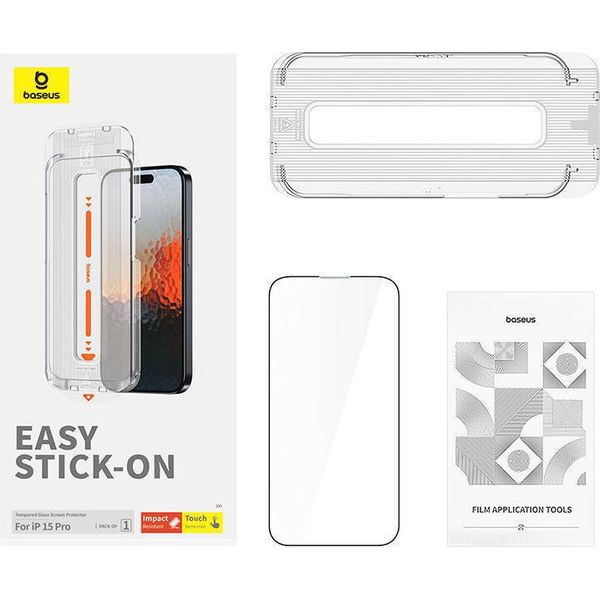 Baseus Iphone 15 PRO Sapphire Tempered Glass 0.3mm - Προσοψεις (TEL.213105)