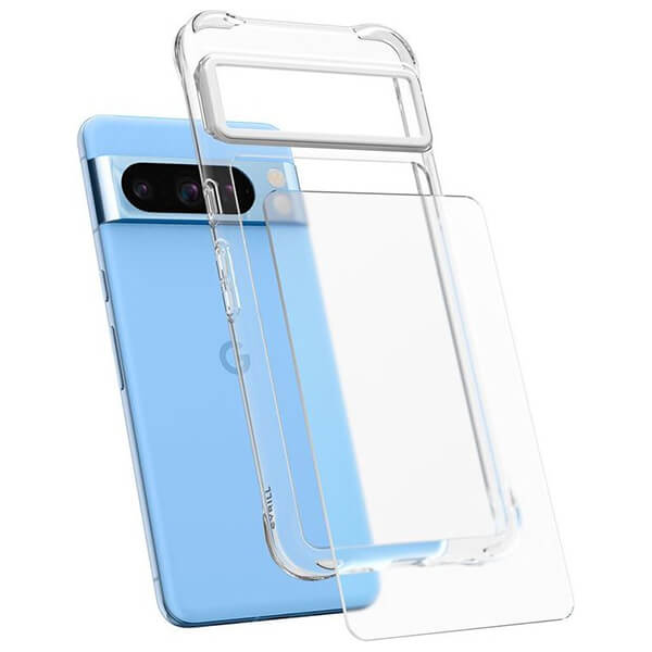 CYRILL Cover Ultra Sheer Per Google Pixel 7a - Trasparente Color Dusk - Con Anello Portacinturino - 3