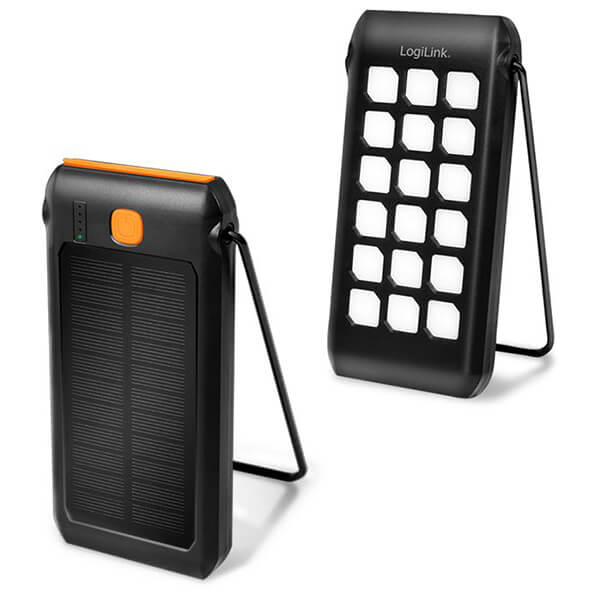 LogiLink PA0273 - Powerbank solare da 10.000 mAh con torcia | WhichOne