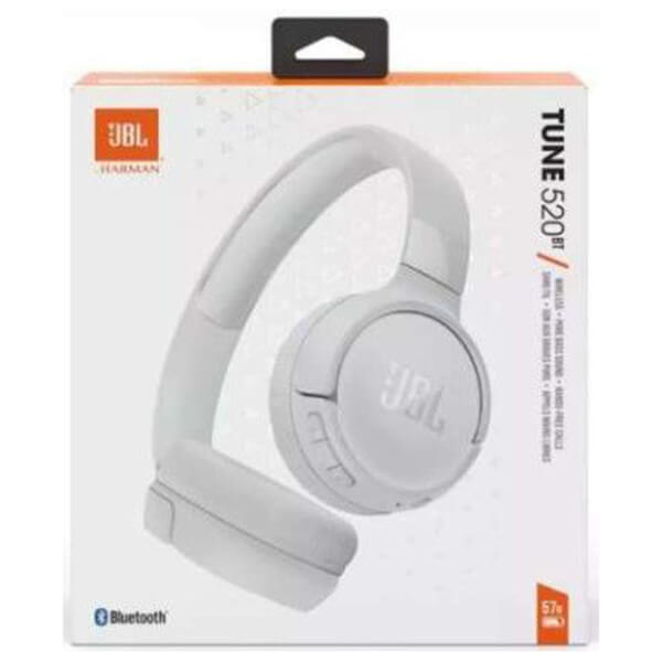 JBL TUNE 520BT ΑΣΥΡΜΑΤΑ BLUETOOTH ON EAR ΑΚΟΥΣΤΙΚΑ WHITE