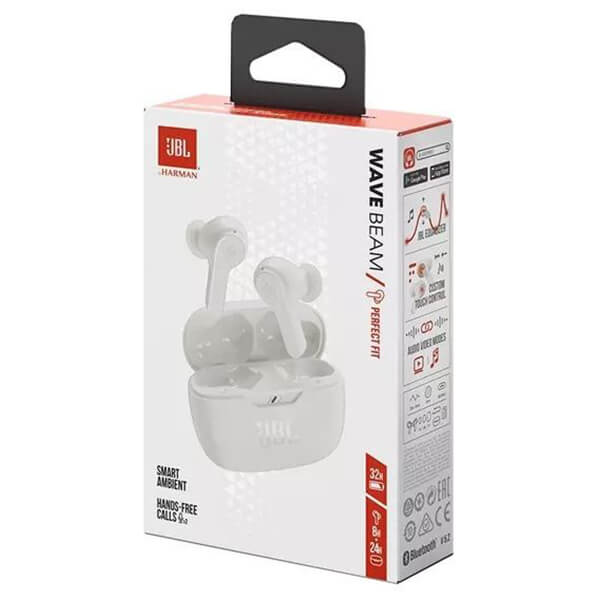 ΑΚΟΥΣΤΙΚΑ BLUETOOTH JBL WAVE BEAM WHITE