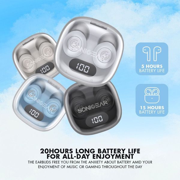 SONICGEAR ENC BT5.4 EARPUMP TWS JEWEL 2 BEIGE TWS-J2-BG